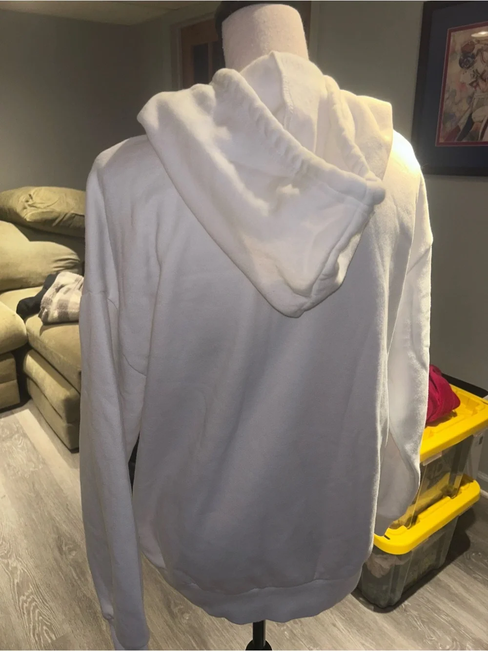 No Boundaries Cream Hoodie with Pink Cat Cowboy Graphic